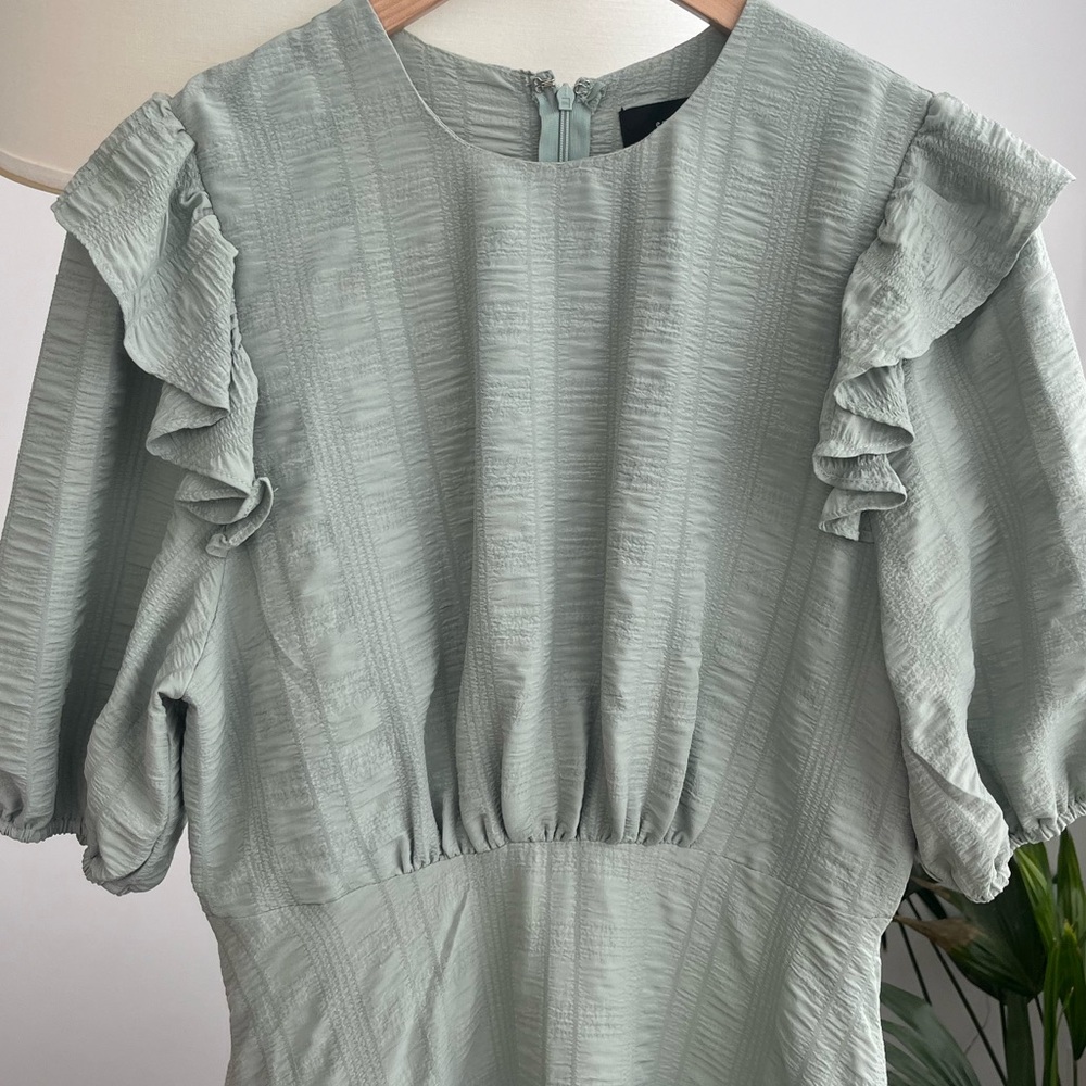 En Saison Ruffled Puff Sleeve Dress - Picture 3 of 6